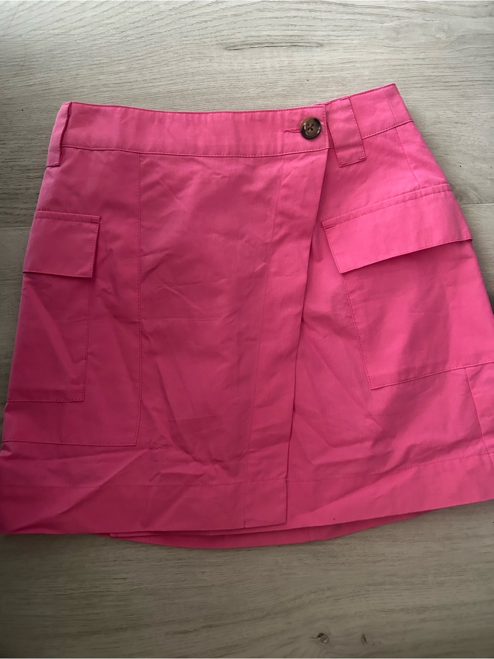 Bright Pink Utility Mini Skirt
